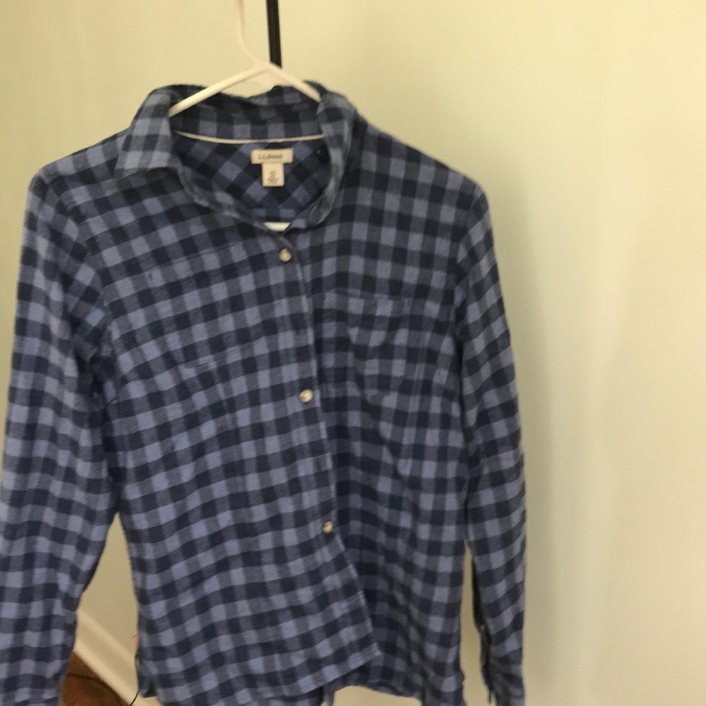 XS LL Bean Plaid Shirt